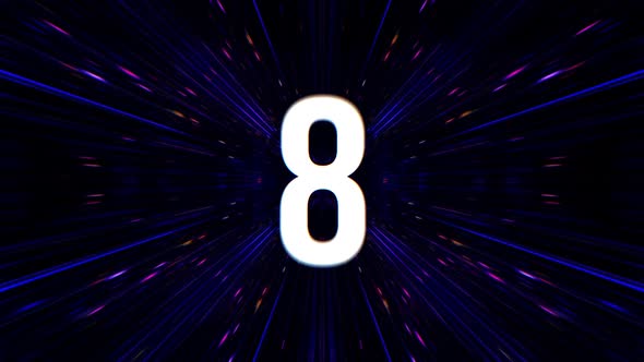 Futuristic Digital Countdown Timer with Glowing Numbers, Backgrounds ...