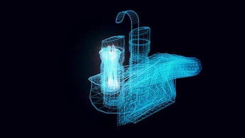 L'ensemble pour épices avec serviettes et cure-dents Hologram Rotating Hd