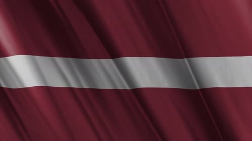 Realistic Waving Fabric Flag Loop Animation