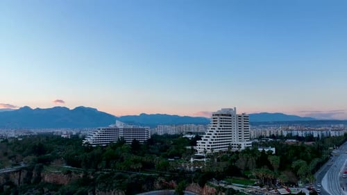 Hotel on the Beach Aerial View Turkey Antalya 4 K