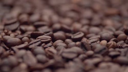 Close Up of Roasted Coffee Beans