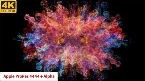 Dynamic Fluid Colorful Particle Explosion Background