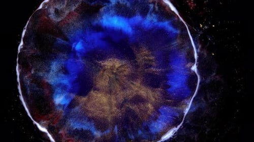 Colorful Abstract Texture of Liquid Marble Liquid Art
