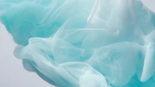 Swirling Light Blue and White Abstract Paint