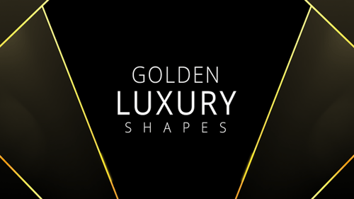 Elegant Golden Line Geometric Frame Overlay Animation