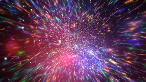 Colorful Abstract Glitter Particle Burst Animation