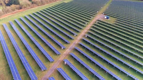 Solar Power Station Aerial View