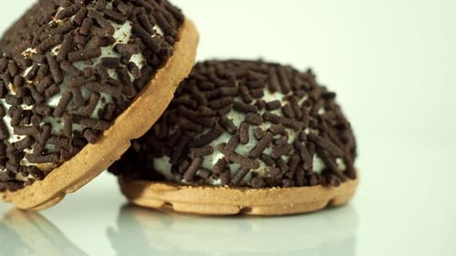 Macro Shot of Marshmallow Cookie Confection