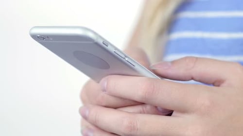 Typing Message, Close Up