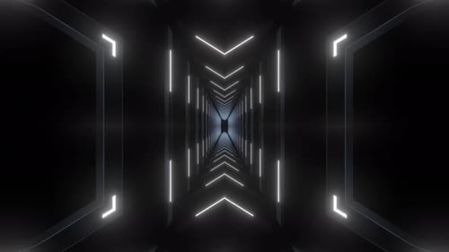 4k Black White Neon Pattern 9
