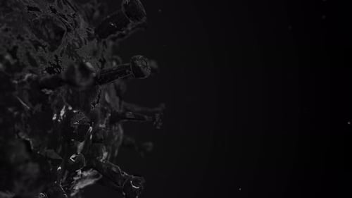 Coronavirus COVID-19 medical animation. The virus model is realistic.