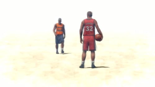 Basketballspieler 2 Freunde Stop Motion