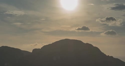 Time Lapse of Day Clouds Over the Wonderful Bay of Phi Phi Island Landscape with Boats. Andaman Sea