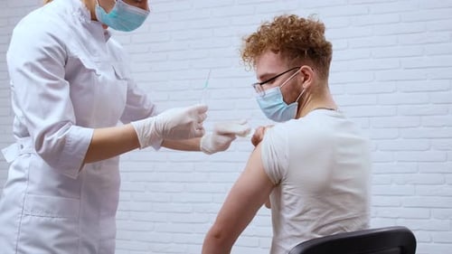 Injection Administered by Medical Professional to Young Adult