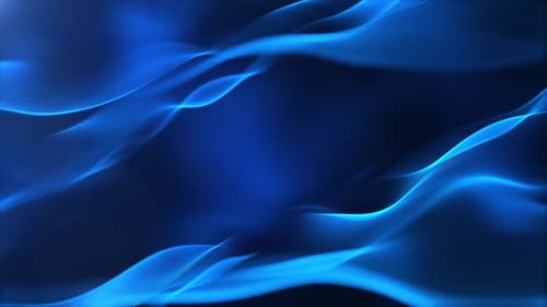 Abstract Blue Digital Wave Particles Background