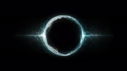Blauer Kreis Energiepartikel Ball abstrakte Hintergründe nahtlose Schleife vertikales