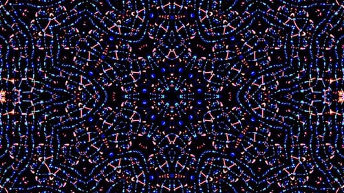Dynamic Abstract Sparkling Kaleidoscope Pattern Background Loop