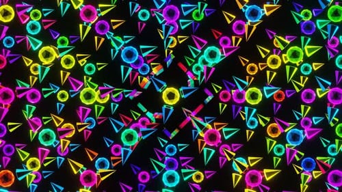 Pulsating VJ Loop Neon Background