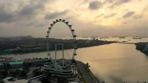 Singapore City Skyline at Marina Bay Singapore