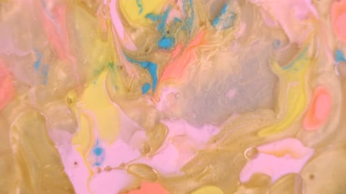 Abstract, Colorful Design With Paint Background