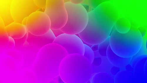 Abstract Liquid Gradient Flowing Shapes Loop Background