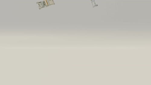 Falling Indian Rupee 500 Notes 3D Animation