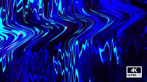 Abstract Fluid Blue Electric Waves Background Animation