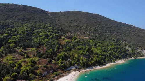 Aerial View of Sea Coastline in Tropical Island.
