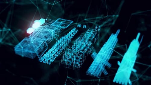 Building Materials Hologram Close Up Hd