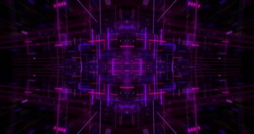 Abstract hologram 3D Big Data Digital City with futuristic matrix.