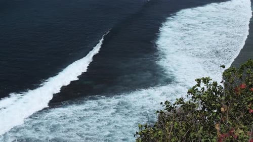 Aufnahmen der Wellen im Meer
