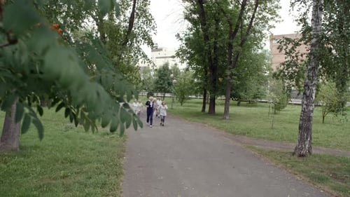 Seniors Running in Park