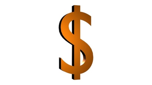 Goldenes Dollar-Zeichen