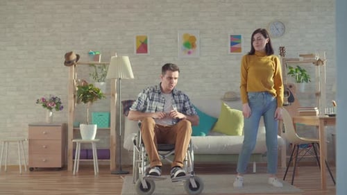 Couple Dancing Together in Living Room