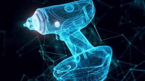 Drill Hologram Close Up Hd