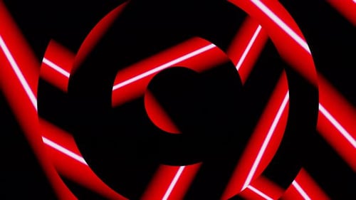 4K red abstract geometric animated seampless loop background.