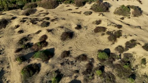 Texture of dust aerial view 4 K Turkey Side