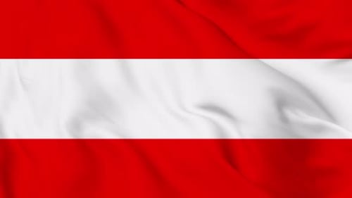 Realistic Waving Flag of Austria Seamless Loop