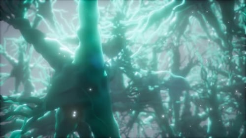 Abstract Glowing Neural Network Science Background Animation