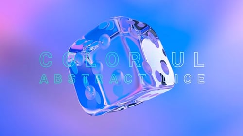 Vibrant 3D Gel Cube Rotating Seamlessly with Dynamic Color Gradient