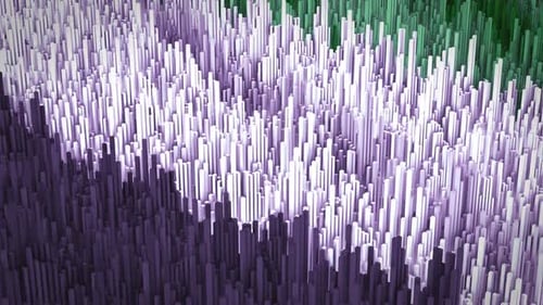 Dynamic Abstract 3D Bars Wave Motion Background Loop
