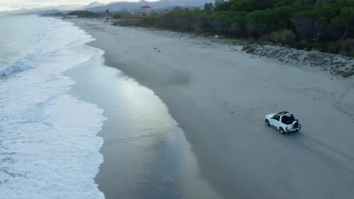 Vehicle off road in the beach
