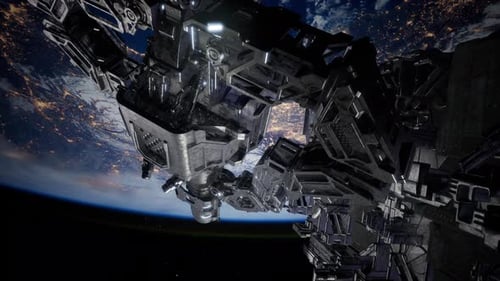 Flotte riesiger Raumschiffe, bekannt als Mutterschiffe, die Position über der Erde einnehmen