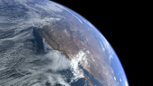 Rotating Earth Planet View from Space Loop