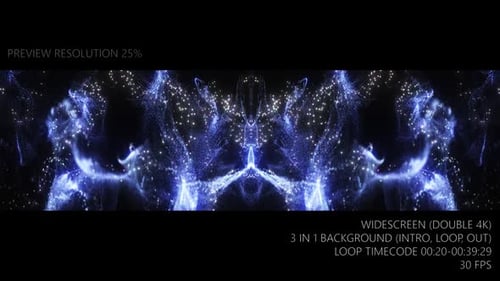 Futuristic Glowing Particle Energy Field Loop Background