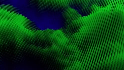 Farbenfrohe kybernetische Wolken schweben im virtuellen Raum