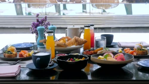 Breakfast with Fresh Food in Luxury Hotel
