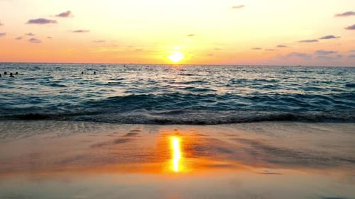 Coucher de soleil sur l'océan