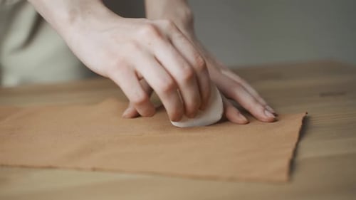 Marking Pattern Onto Fabric With Chalk