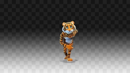Tiger grüßt und verbeugt sich